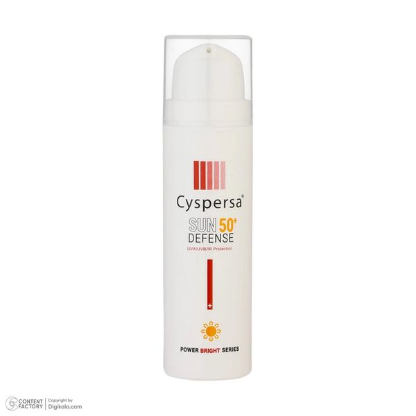 کرم ضدآفتاب بیرنگ سیسپرسا SPF50 مدل ضدلک مناسب برای انواع پوست، حجم 50 میلیلیتر