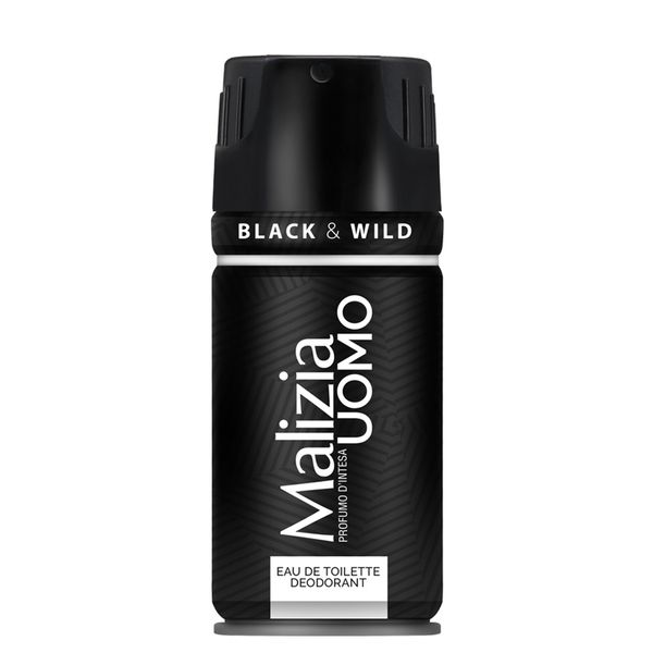 اسپری خوشبو کننده بدن مردانه مالیزیا مدل Black & Wild حجم 150 میلی لیتر
