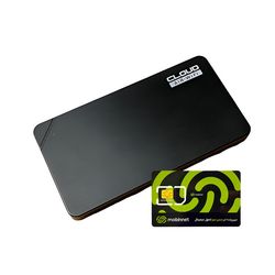 مودم 3G/4G قابل حمل کلود ایر هوآوی مدل U3 به همراه سیم کارت 360 درجه مبین نت همراه با بسته 75 گیگ سه ماهه