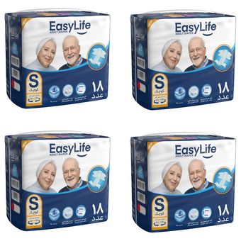 پوشینه بزرگسال ایزی لایف مدل چسبی سایز کوچک مجموعه 4 عددی