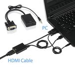 مبدل VGA به HDMI مدل EM20G03 به همراه کابل صدا