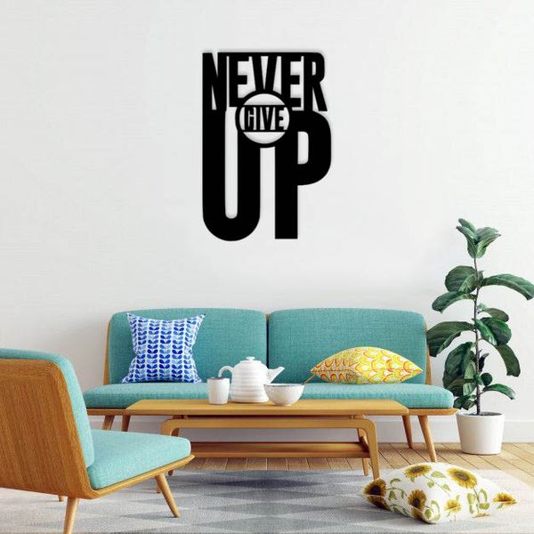 استیکر دیواری طرح never give up