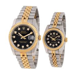 ست ساعت مچی عقربه ای زنانه و مردانه  مدل دیت جاست کد 2