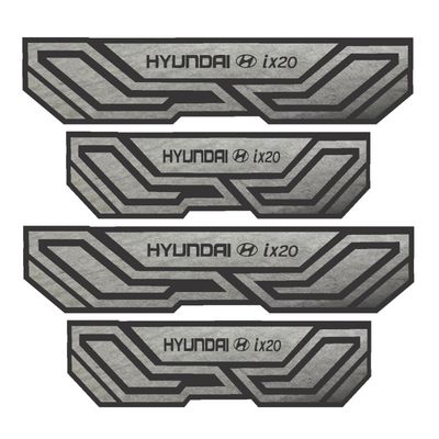 برچسب پارکابی خودرو شیپرس طرح چرم کد SP037 مناسب برای HYUNDAI ix20 بسته 4 عددی به همراه جاکلیدی