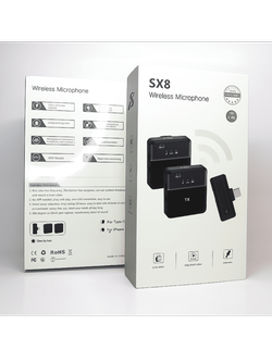 میکروفون یقه ای بیسیم SX8 دو میکروفن