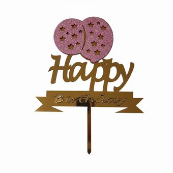تاپر مدل بادکنک happy birthday بسته 5 عددی