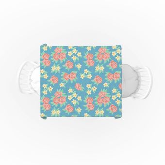 رومیزی مدل مربع مخمل طرح گل بهاری مدرن کد 11038