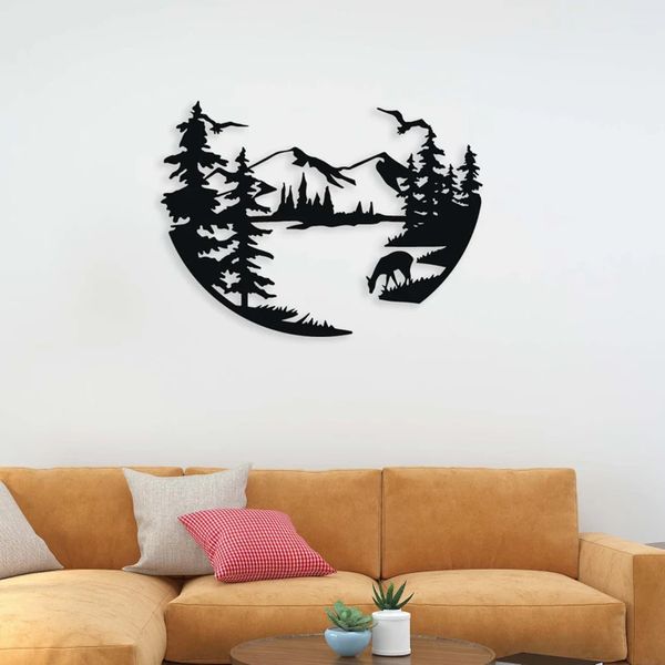 دیوارکوب مدل چوبی منظره کد T65-1