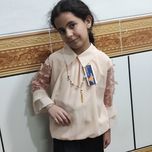 شومیز مجلسی استین تور وشکوفه شیک