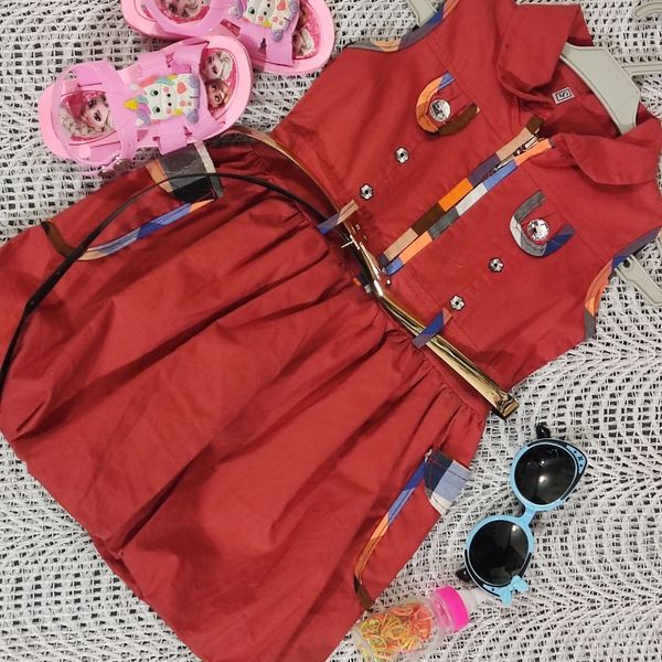 سارافون کتان دخترانه