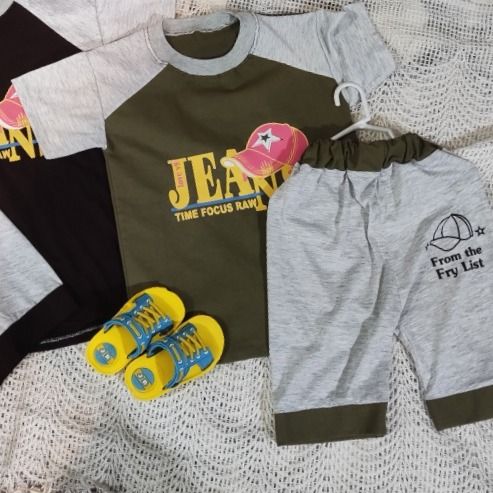 تیشرت وشلوارک پسرانه طرح کلاه