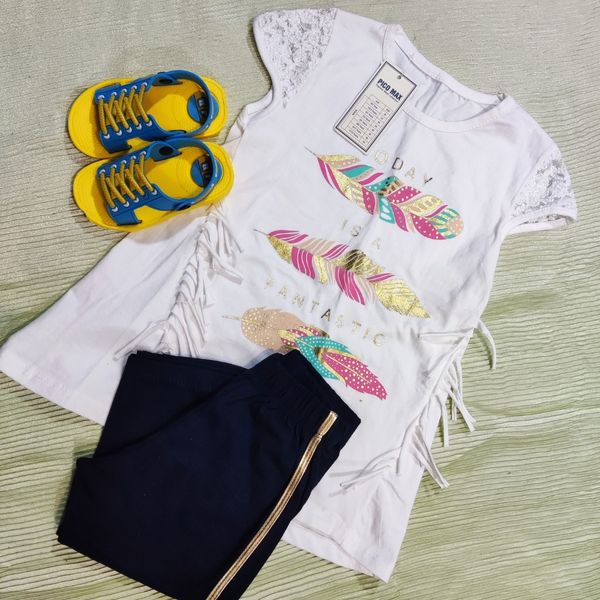 تاب وشلوارک شیک دخترانه طرح سرخپوستی