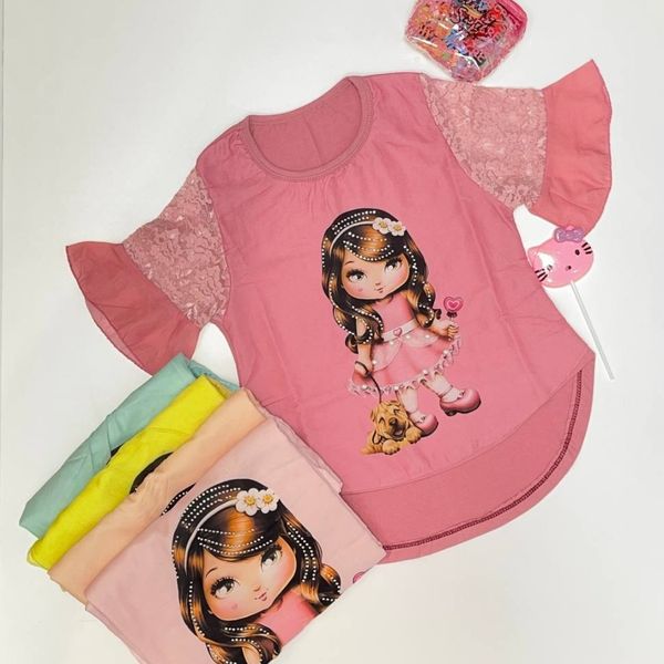 شومیز پشت بلند دخترانه عروسکی