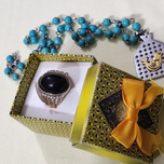 انگشتر زنانه نگین دارطرح عقیق