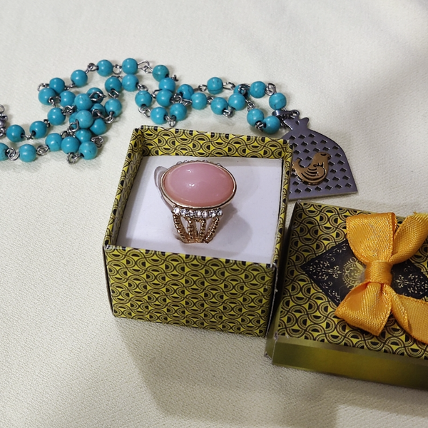 انگشتر زنانه نگین دارطرح عقیق