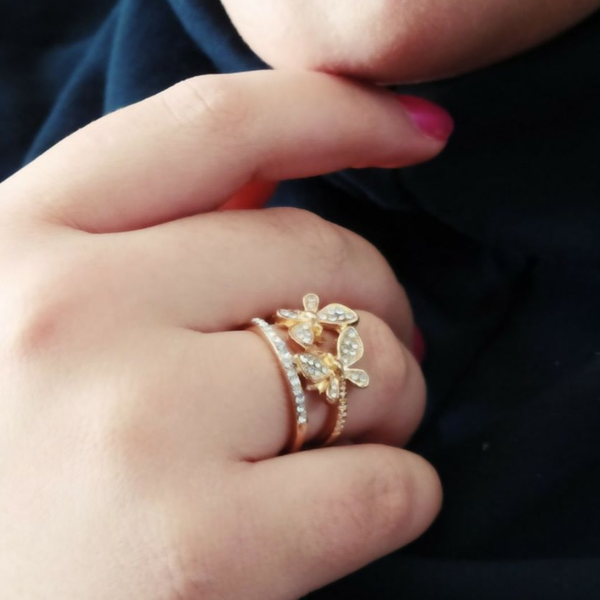 انگشتر شیک زنانه طرح پروانه