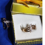 انگشتر شیک سه نگین زنانه