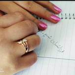 انگشتر شیک سه نگین زنانه