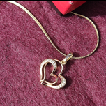 زنجیر وپلاک  شیک زنانه طرح قلب