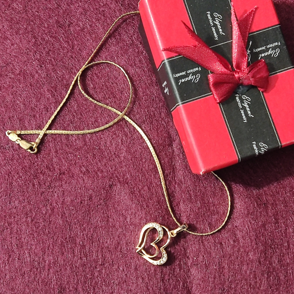 زنجیر وپلاک  شیک زنانه طرح قلب