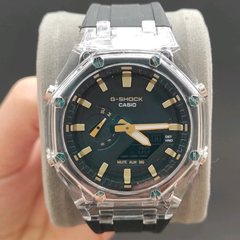 کاسیو جیشاک دو زمانه GA2100 مشکی طلایی