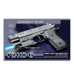 اسباب بازی تفنگ طرح کلت ساچمه ای لیزر دار کد 2118