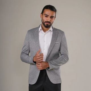 کت تک مردانه اسپرت پارچه ملانژ روشن k-12