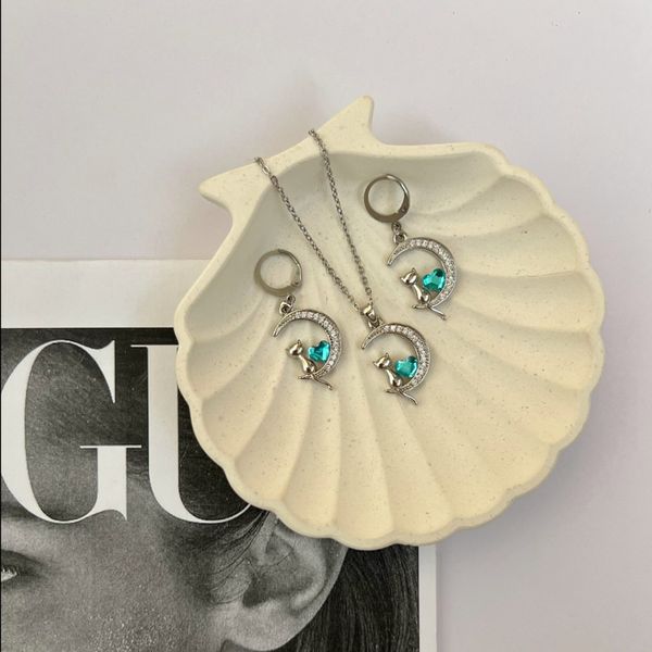 گردنبند سوارسکی ماه و گربه