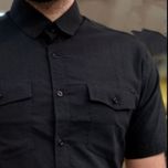 پیراهن مشکی مردانه آستین کوتاه دوجیب