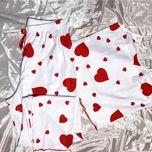 تاپ شلوار قلبی قرمز