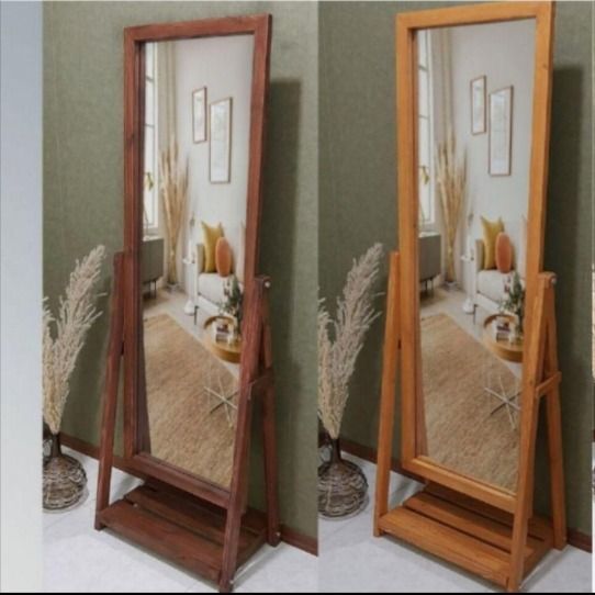 آیینه قدی چوبی پایه دار کد 10702