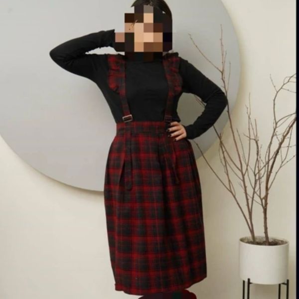 دامن ساسبند شیک چهارخونه