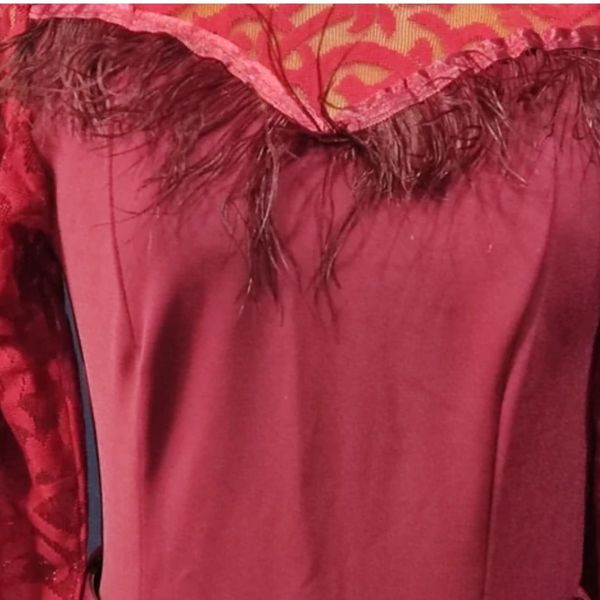 ماکسی مجلسی زنانه خزدارقرمز