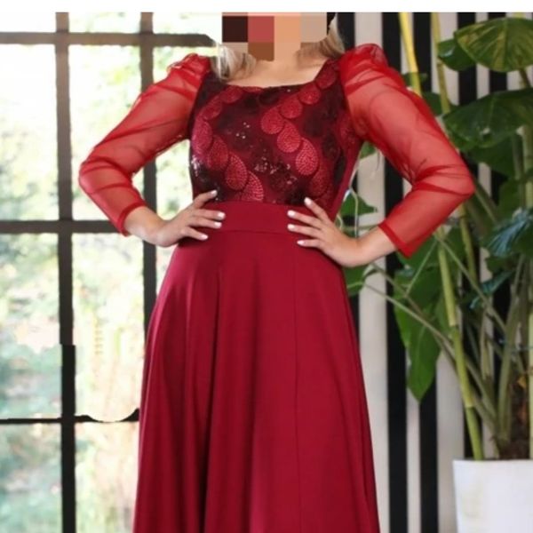 پیراهن مجلسی شیک  یلدایی زنانه قرمز