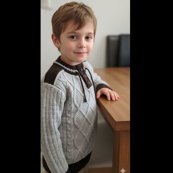 بافت پسرانه یقه دکمه دار