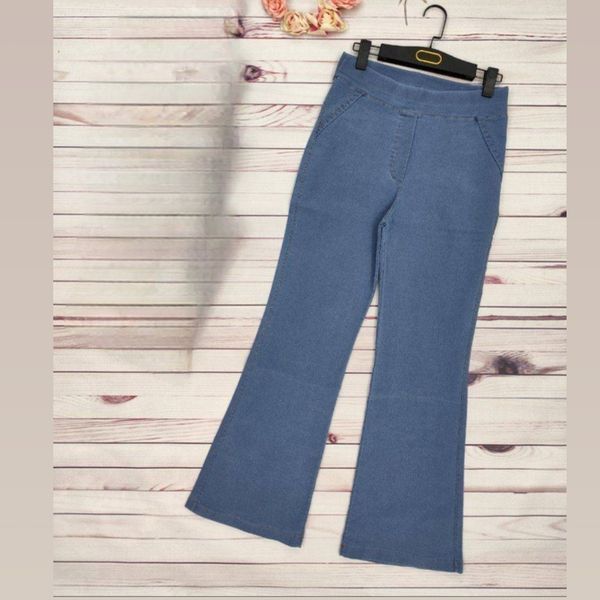 شلوار زنانه دمپا کشی نیل آبی