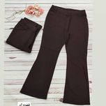 شلوار زنانه دمپا کشی نیل قهوه ای