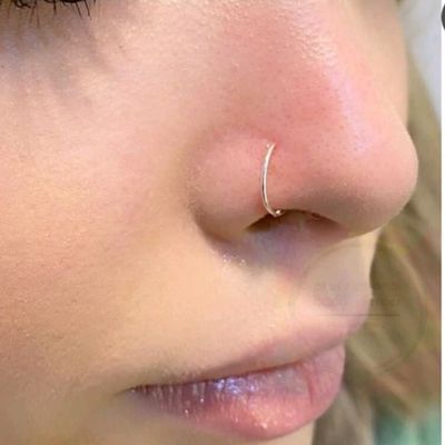پک چهار عددی پرسینگ استیل فیک بینی و گوش و لب نقره ای رنگ