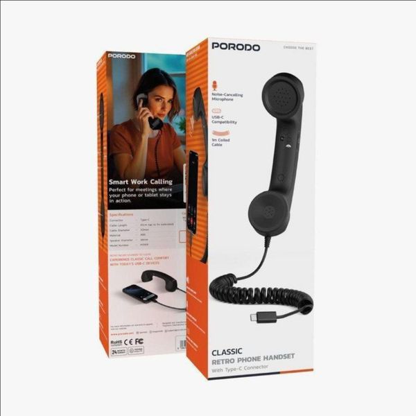 گوشی کلاسیک رومیزی Porodo مدل PD569BK
