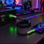 کابل شارژ 240 وات با سری فلزی و نورپردازی RGB