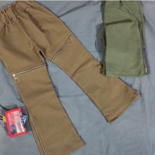 شلوار دخترانه کتان بنگال کمر کش