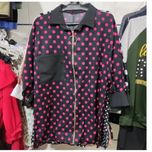 مانتو زنانه جلوزیپ شیک خالدار