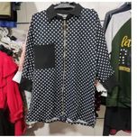 مانتو زنانه جلوزیپ شیک خالدار