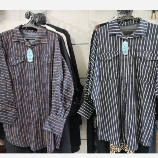 مانتو راه راه شیک زنانه طرح کیمونو