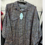 مانتو راه راه شیک زنانه طرح کیمونو