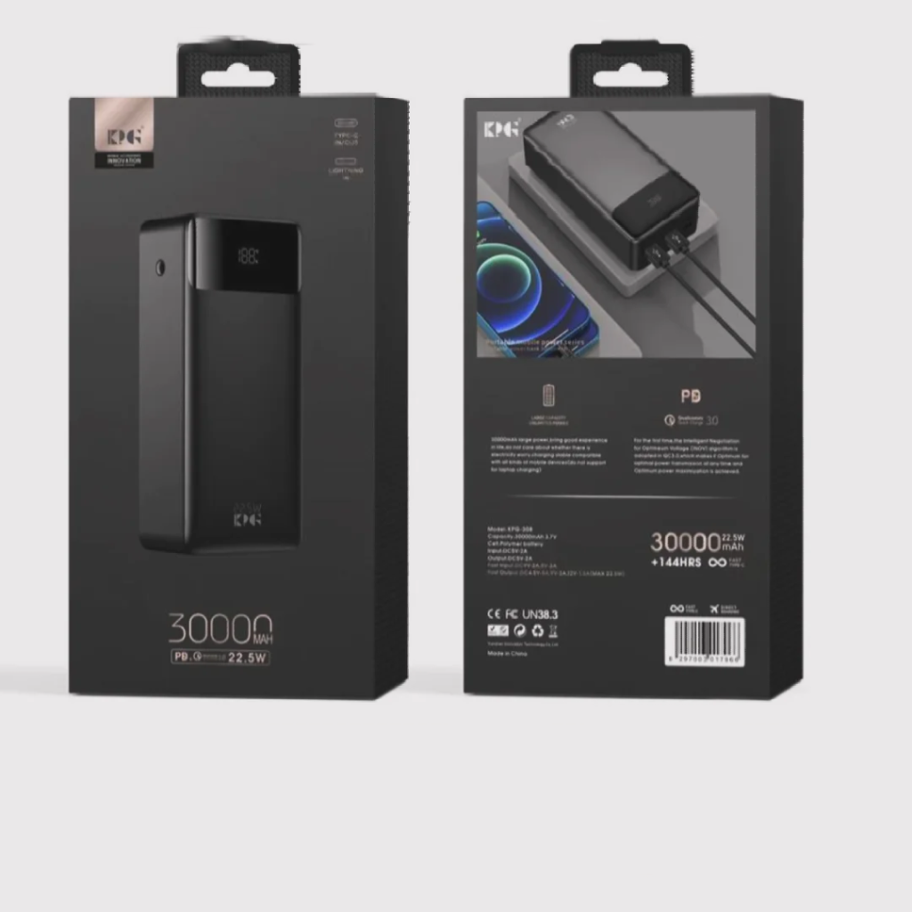 پاوربانک کی پی جی مدل KPG-508 ظرفیت 30,000