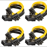 تبدیل 8 پین نر برق پاور به دو تا 2+6 پین ماده VGA