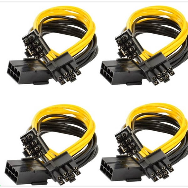 تبدیل 8 پین نر برق پاور به دو تا 2+6 پین ماده VGA