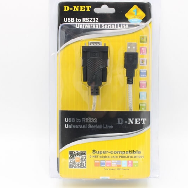 کابل تبدیل USB به COM نری ( سریال یا 9 پین ) RS232