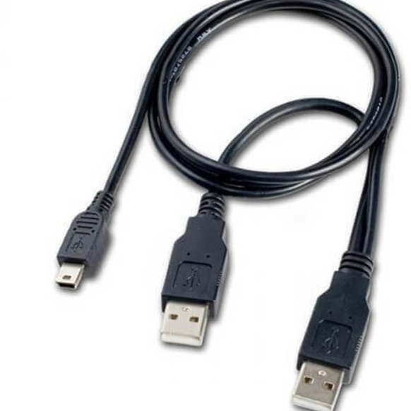 کابل هارد MINI USB ( ذوزنقه ) به دو سر نر USB